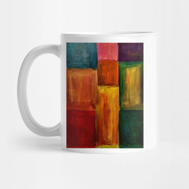 Abstract painting of colorblock by kkartwork